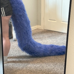 Blue Floor-Length Tail - Fursuit