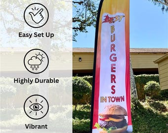 Custom Design Advertising Flag for Businesses, Christmas Events, and Attractions