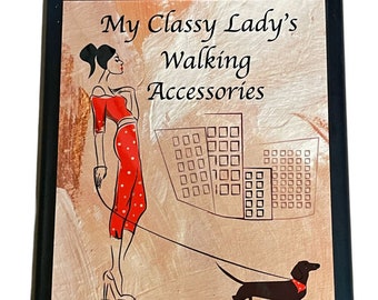 My CLASSY LADY'S Walking Accessories 7" x 9" Leash & Collar Holder Dog Plaque