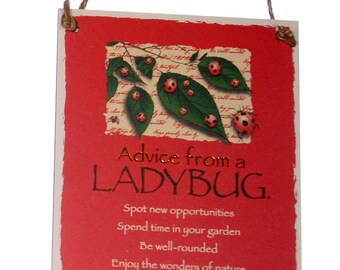 Wood Ladybug Sign - Etsy