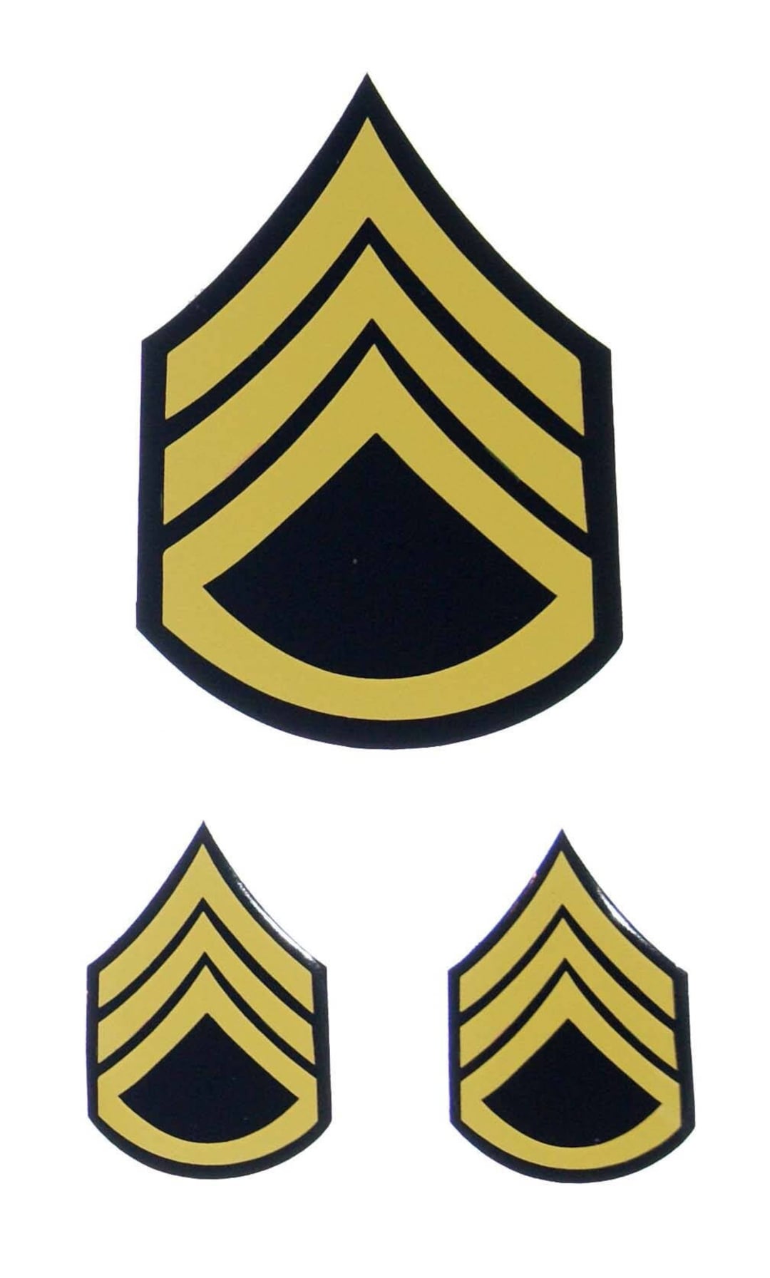 US Army Military Staff Sergeant SSG Sgt Rank Stripes Colored SSG
