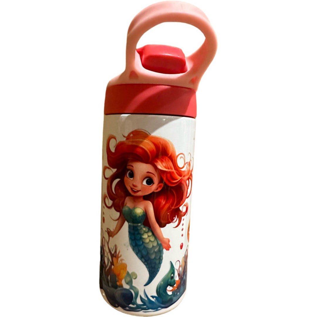 Personalized Kids Mermaid Stainless Steel Insulated Water Bottle With ...