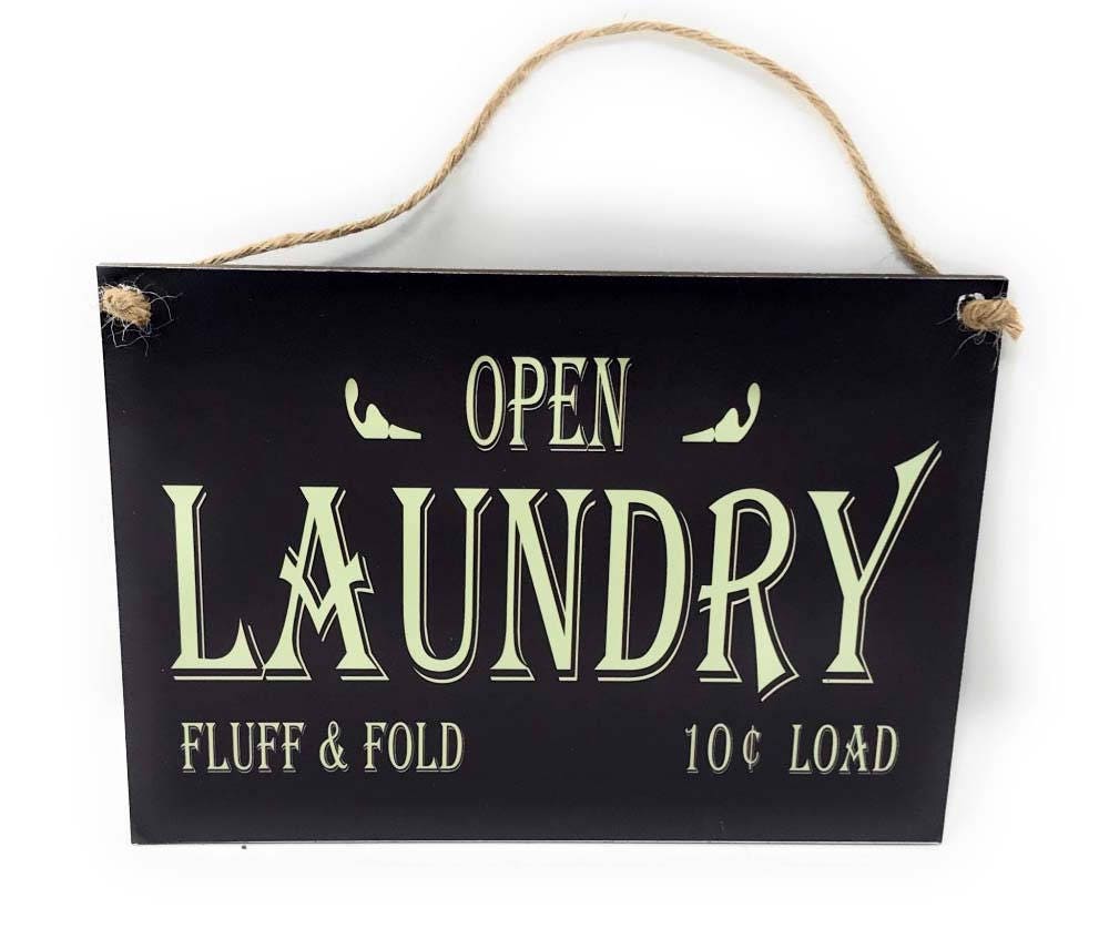 人気商品ランキング Fluff Laundry Open & 7 Load Cents 10 Fold 標識・サイン
