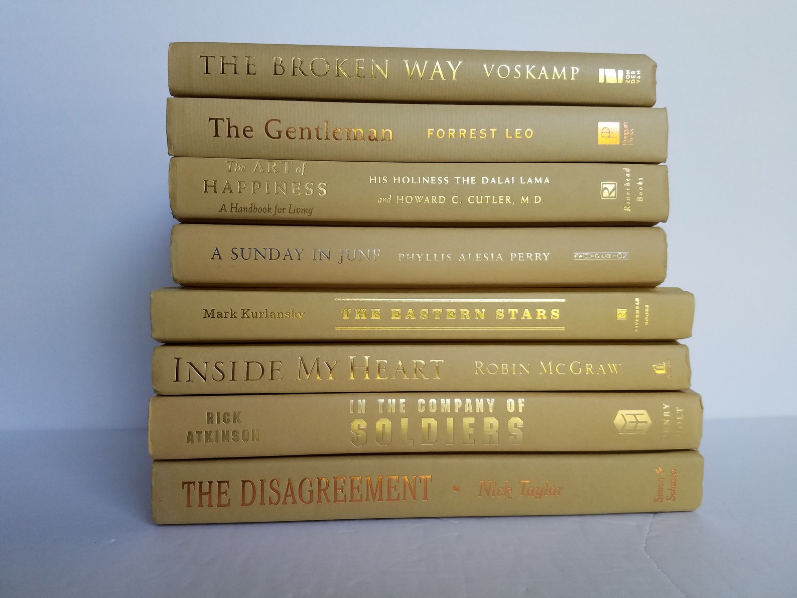 Set of 8 Beige / Tan Books Books Home or Wedding Decor Etsy