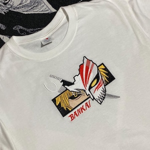 Oversized Anime T-Shirt with Embroidery – Ichigo Kurosaki from Bleach – Unisex Streetwear Tee