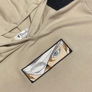 Gojo Embroidered Hoodie – Jujutsu Kaisen Anime Sweatshirt – Oversized Unisex Otaku Streetwear