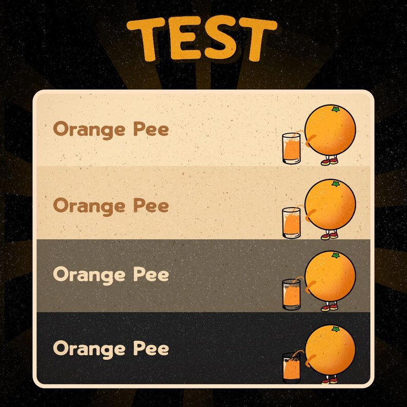 Pee Gradient Kawaii Orange Pee Animated Emote for Twitch/discord - Etsy