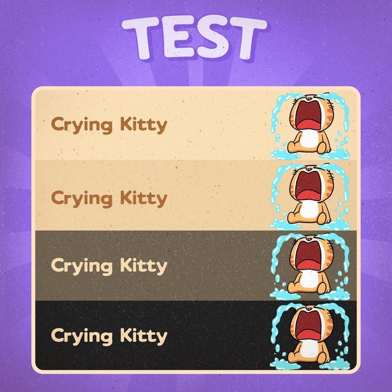 Kawaii Crying Kitty Animated Twitch Emote: Teary Cat GIF - Etsy Australia