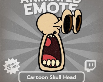 Emote Twitch Skulled Skull : GIF animé drôle de cris