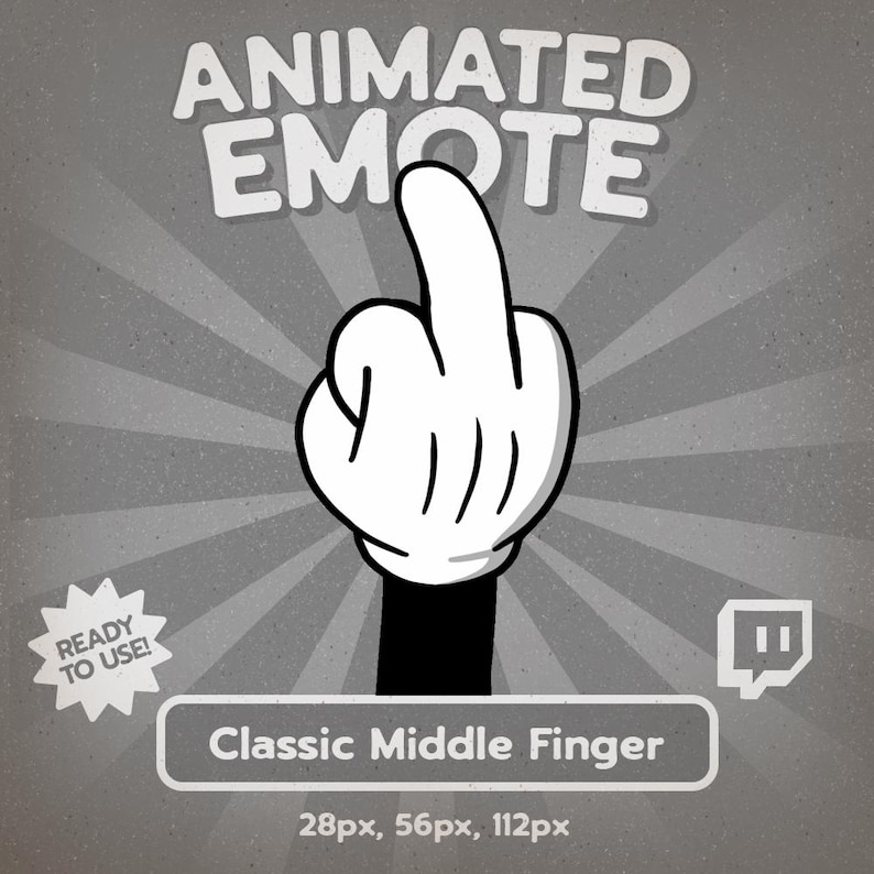 Funny Middle Finger Animated Twitch Emote Sassy Stream Overlay GIF funny-middle-finger-animated-twitch-emote-sassy-stream-overlay-gif