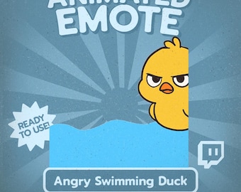 Emote animée Canard nageur en colère | Emote Twitch amusant pour les moments de rage