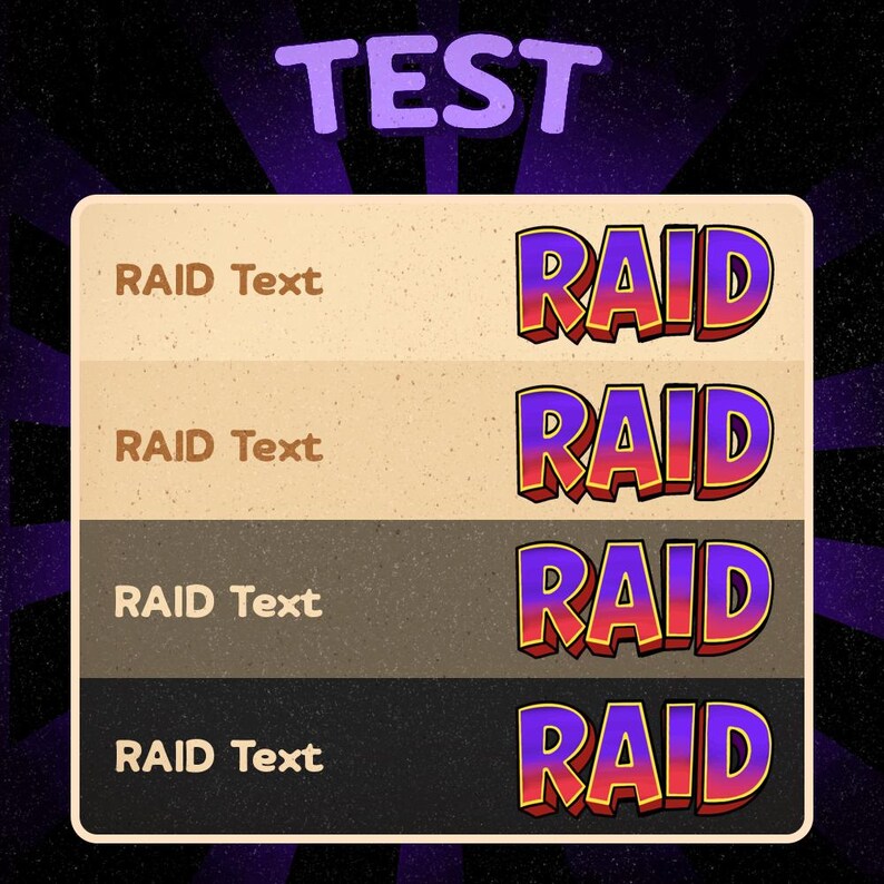 Raid Text Sticker Kawaii Raid Animated Text Emote for Twitch and Discord, Stream Raid ...