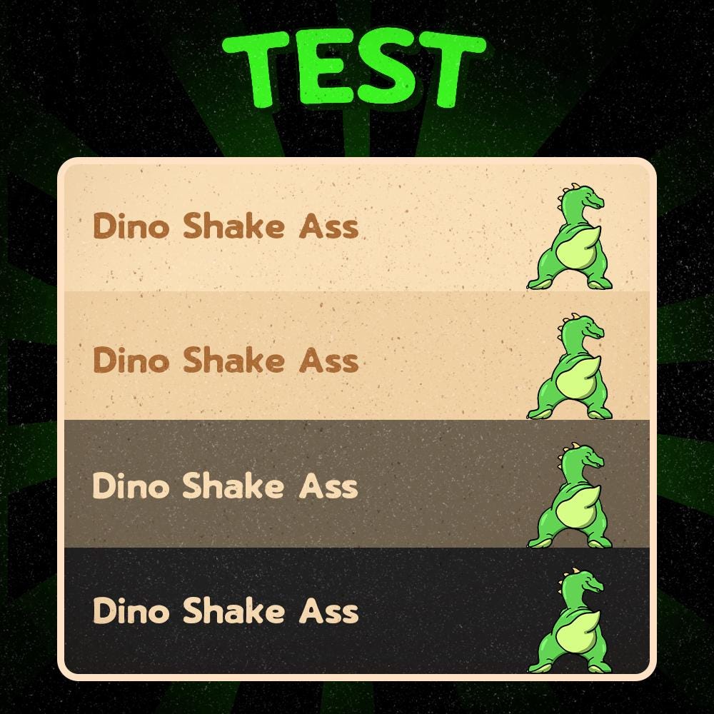 Kawaii Dino Shake Animated Emote for Twitch and Discord, Funny Dancing ...