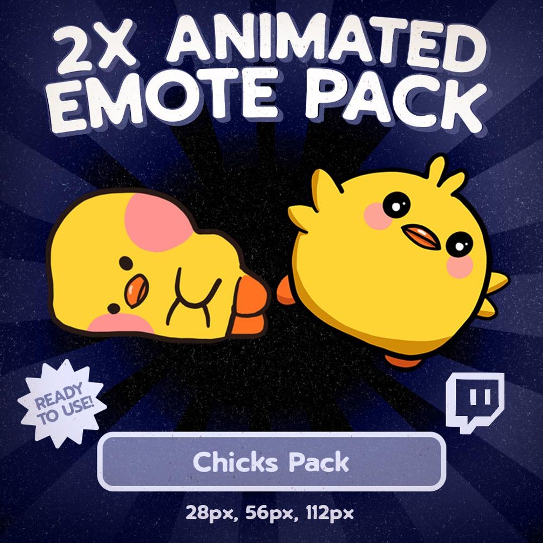 Animated Kawaii Chick Emotes: Funny Fail Reaction Gifs (digital ...