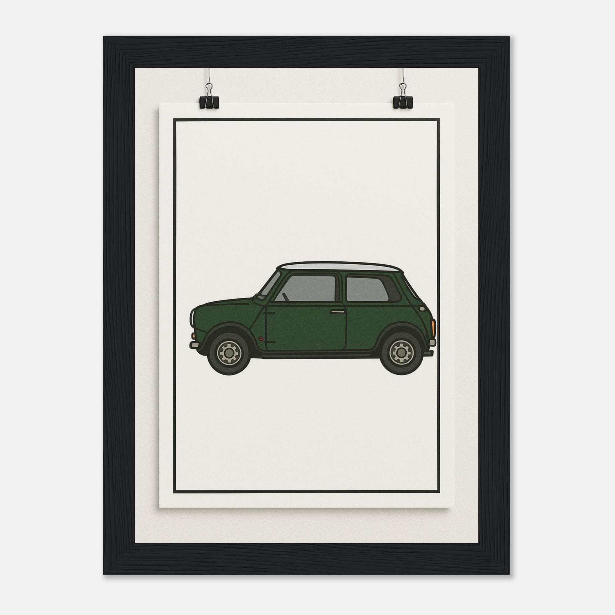 Rover Mini Clubman ヴィンテージアートワーク フレーム付き Rover Mini Clubman ヴィンテージアートワーク フレーム付き ローバー