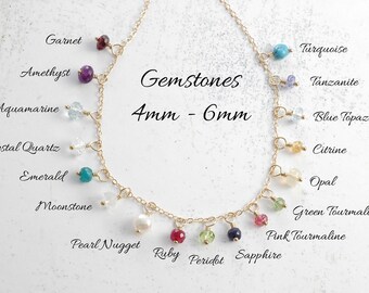 Add a Gemstone Birthstone - Gold or Silver finish