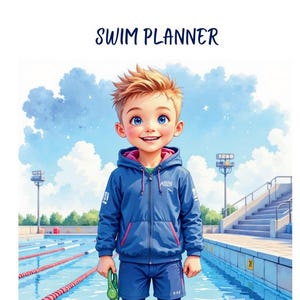Boys Swim Planner: Practice Logs, Goal Tracker & Meet Summaries