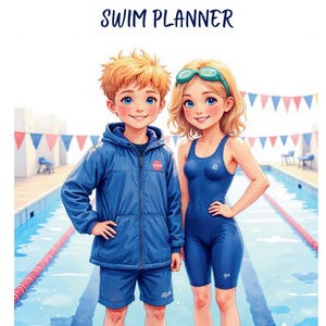 Coed Swim Planner & Notebook: Practice Tracker, Goal Setting, Meet Logs