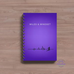 Miles and Mindset Runner Training Journal Spiral Notebook
