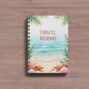 Beach Travel Journal for Vacations | Seashell Design with Bucket List Pages