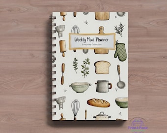 Notizbuch / Wochenplaner Notizbuch | Meal Prep & Einkaufsliste
