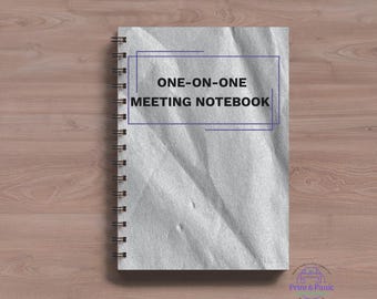 One-on-One Meeting Notebook, Manager Planner, Weekly Check-In Organizer, Professional Office Notebook