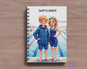 Schwimmplan und Notizbuch für Sportschwimmer | Übungs-Tracker, Zielfestlegung & Metloge