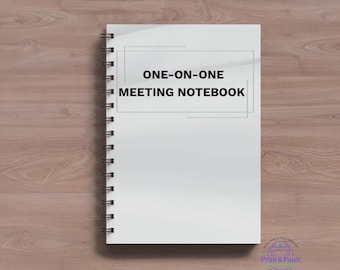 One-on-One Meeting Notebook | White Edition | Manager Planner | Weekly Check-In Organizer by Print & Panic
