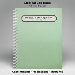 Medical Care Organizer notebook cover displayed with clean studio lighting.