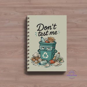 Bin There Sorted That Recycling Notebook | Funny Coworker Gift, 6x9 Spiral Work Journal
