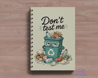 Bin There Sorted That Recycling Notebook | Funny Coworker Gift, 6x9 Spiral Work Journal
