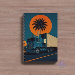 Miles Ahead Trucker Notebook | 6x9 Lined Journal for CDL Drivers | Long Haul Gift | Trucking Life