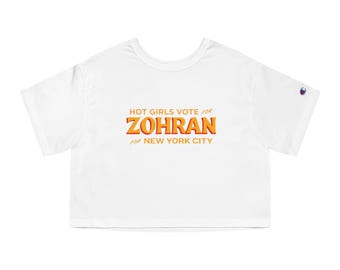 Hot Girls Vote for Zohran Champion Women&#39;s Cropped Tee