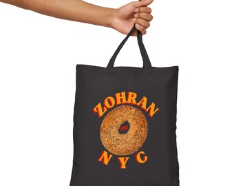 Zohran for NYC Bagel Canvas Tote