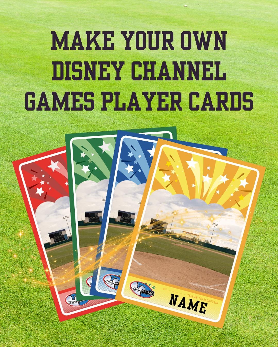 Disney Channel Games Player Cards Template