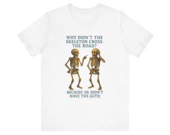 Funny Skeleton "No Guts" Halloween Shirt – Pun Humor Tee