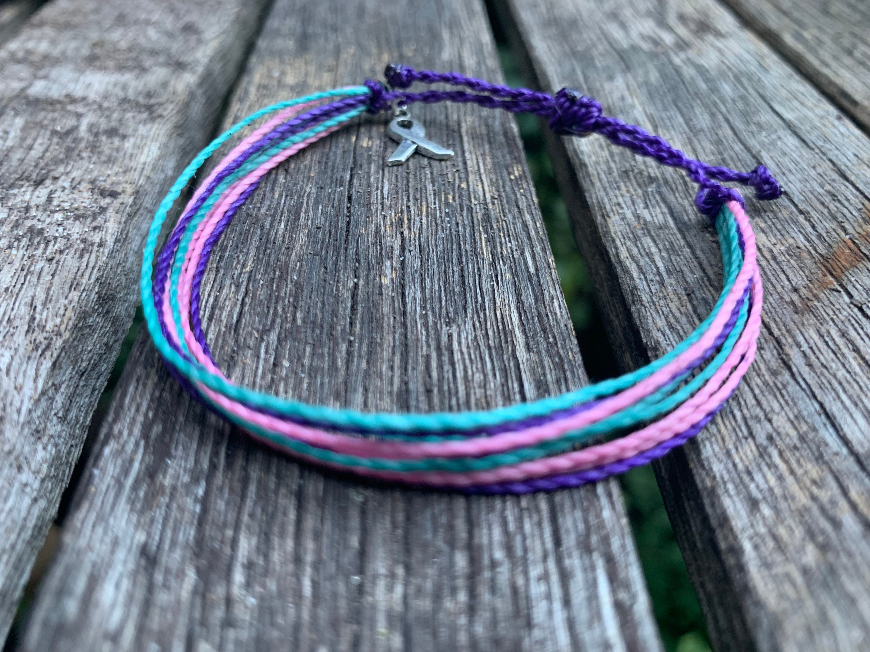 Pulsera de concientización sobre el cáncer de tiroides: impermeable y ajustable
