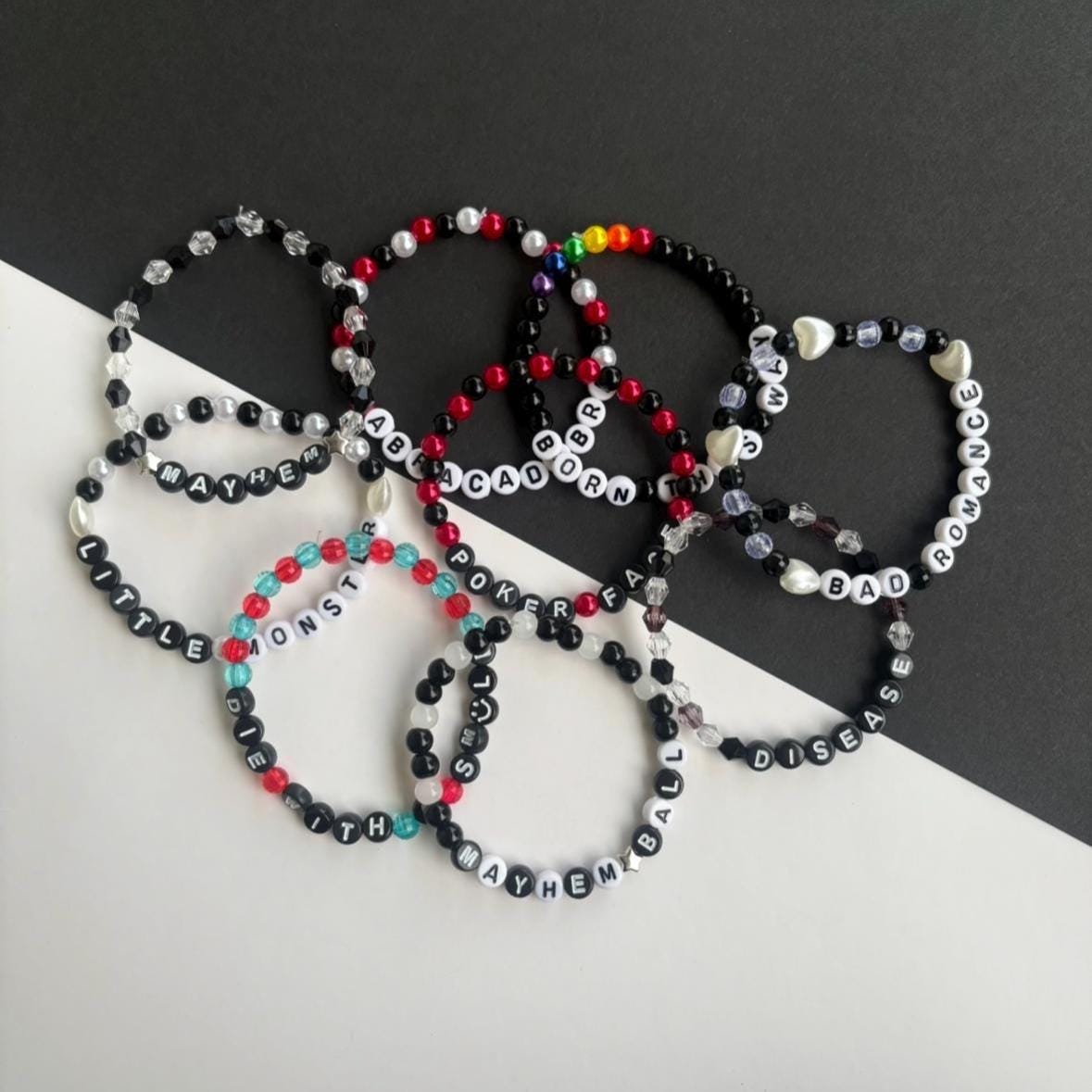 Mayhem Ball Inspired Bracelets | Lady Gaga Bracelets | Concert Bracelets | Beaded Friendship Bracelets