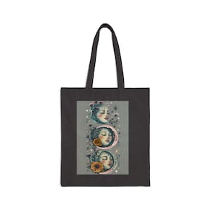 Beautiful Everyday Cotton Canvas Tote Bag, Gift for Her, Reusable Shopping Bag, Eco-Friendly Grocery Bag, Must-Have Tote