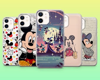 Mickey Mouse Phone Case Disney Cartoon Cover for iPhone 17, 16, 15, 14, 13, 12, Samsung S25, S24, S23, S22, A16, A56, A54, Pixel 10Pro, 9