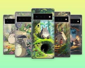 Studio Ghibli Phone Case Forest Totoro Cover for Google Pixel 9Pro, 9A, 8A, 8Pro, 7A, 7, 6A, iPhone 16, 15, 14, 13, Samsung S25, S24, A16