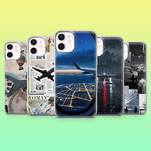 Aircraft Phone Case Aviation Esthetic Cover voor iPhone 16, 15, 14, 13, 12, 11, Samsung S25, S24, S23, S22, A16, A56, A54, Pixel 9Pro, 9