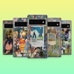 Funda de teléfono Howl Moving Castle con diseño caprichoso para Google Pixel 9Pro, 9, 8A, 8Pro, 7A, 7, 6A, iPhone 16, 15, 14, 13, Samsung S25, S24, A16