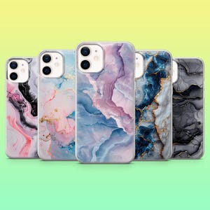 Marble Phone Case Minimalistic Smooth Cover for iPhone 16, 15, 14, 13, 12, 11, Samsung S25, S24, S23, S22, A16, A56, A54, Pixel 9Pro, 9A