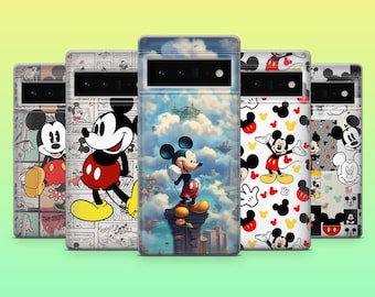 Mickey Mouse Phone Case Cute Cartoon Cover for Google Pixel 9Pro, 9A, 8A, 8Pro, 7A, 7, 6A, 6, iPhone 16, 15, 14, 13, Samsung S25, S24, A16