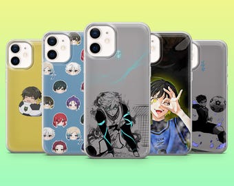 Blue Lock Phone Case Soccer Football Cover for iPhone 16e, 15, 14, 13, 12, 11, Samsung S25, S24, S23, S22, A16, A56, A54, Pixel 9Pro, 9A
