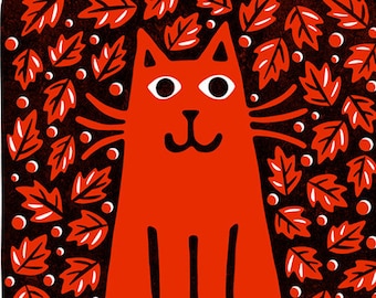 Red Cat by Lo Cole - Limited Edition Print