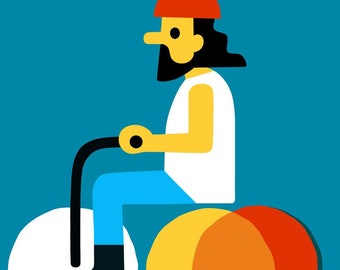 Tricycle - Limited Edition Fine Art Print by Lo Cole