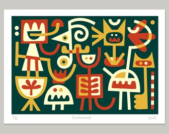 Birdbrained - Limited edition print by Lo Cole