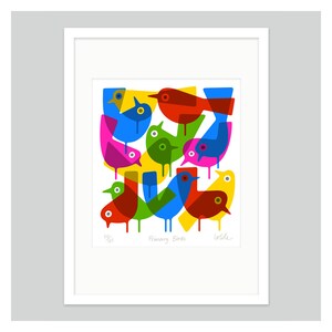 Primary Birds by Lo Cole Limited Edition fine art print image 2